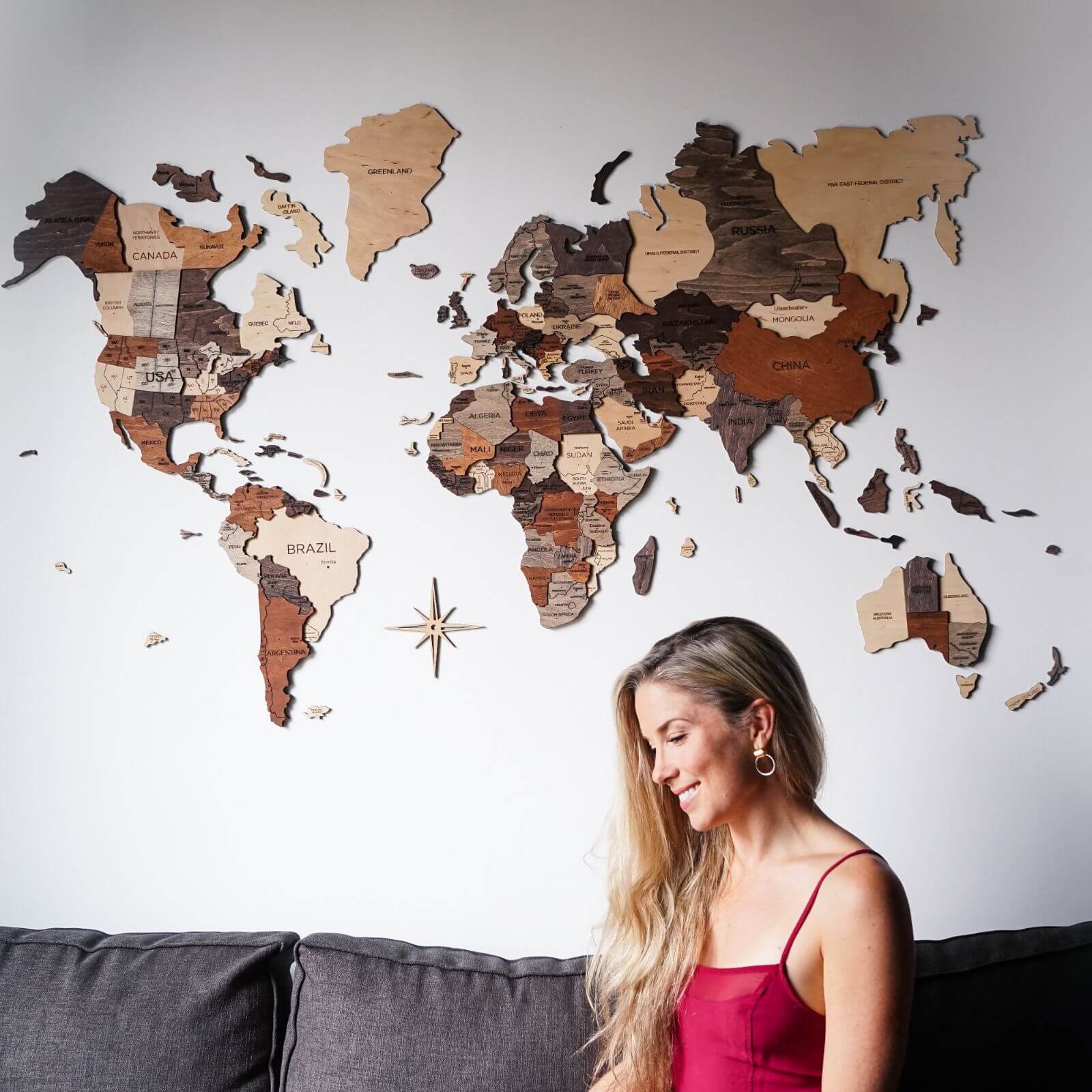Wooden World Maps