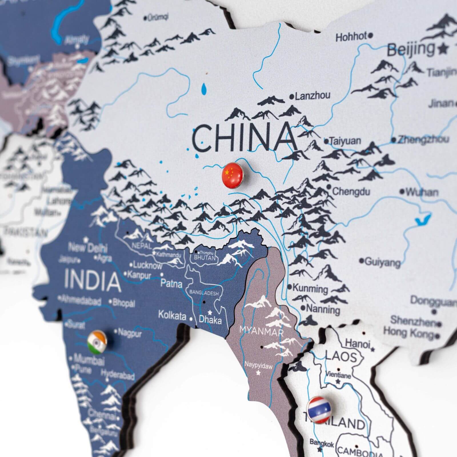 Mappa del Mondo 3D in Legno Cruise