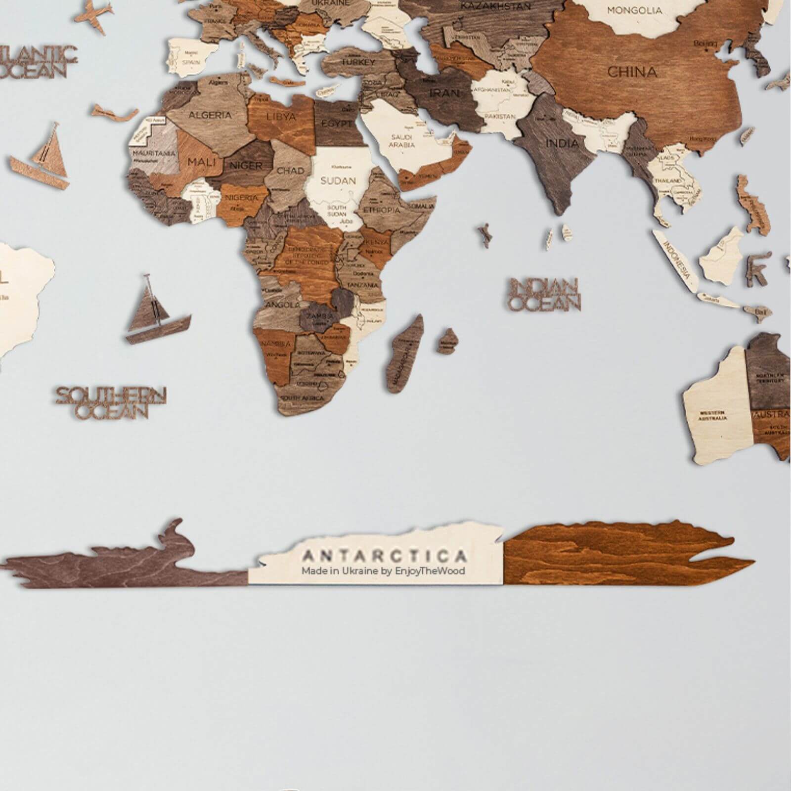 Antartide per Mappe nei Colori Naturali