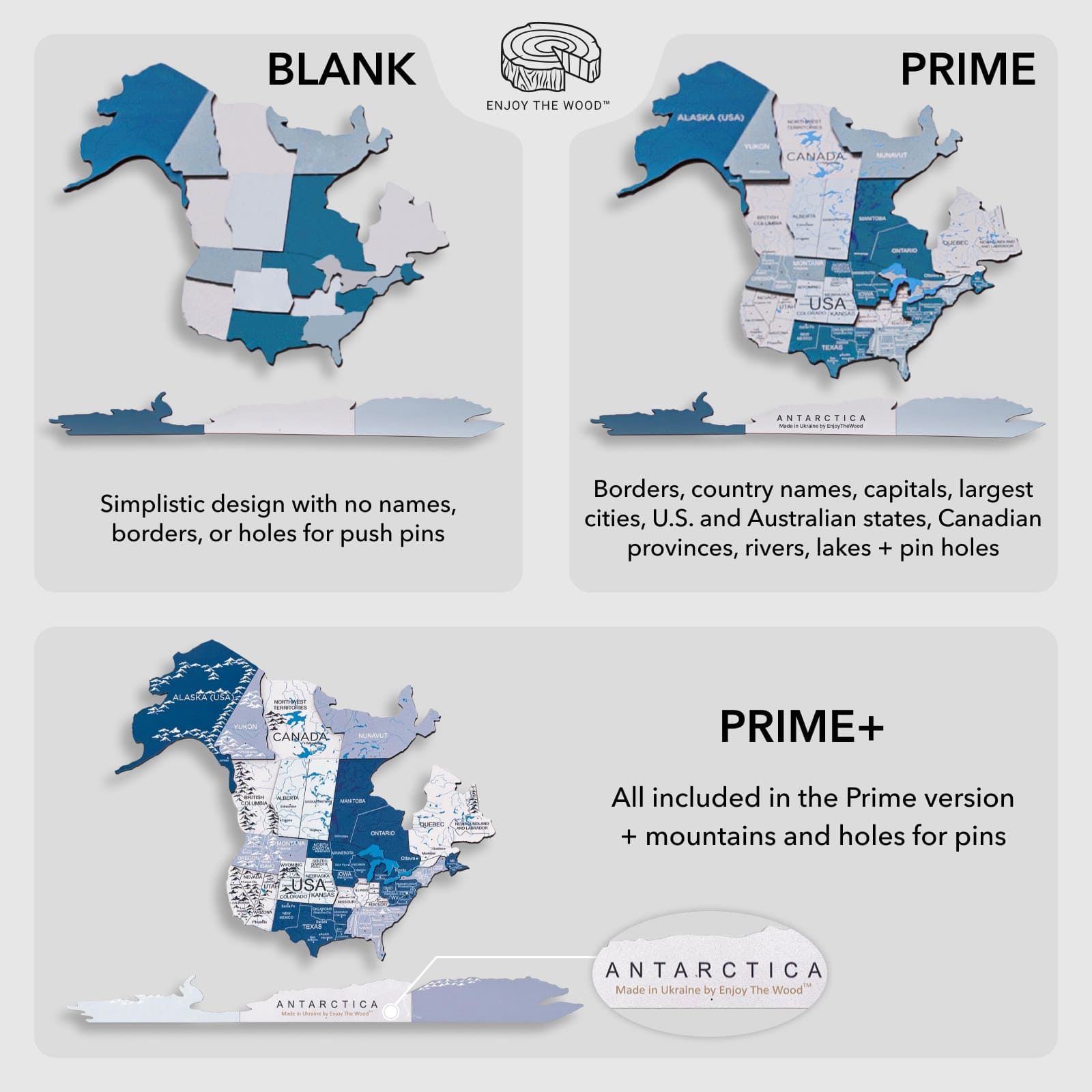 Mappa del mondo 3D in legno Aqua in soggiorno moderno