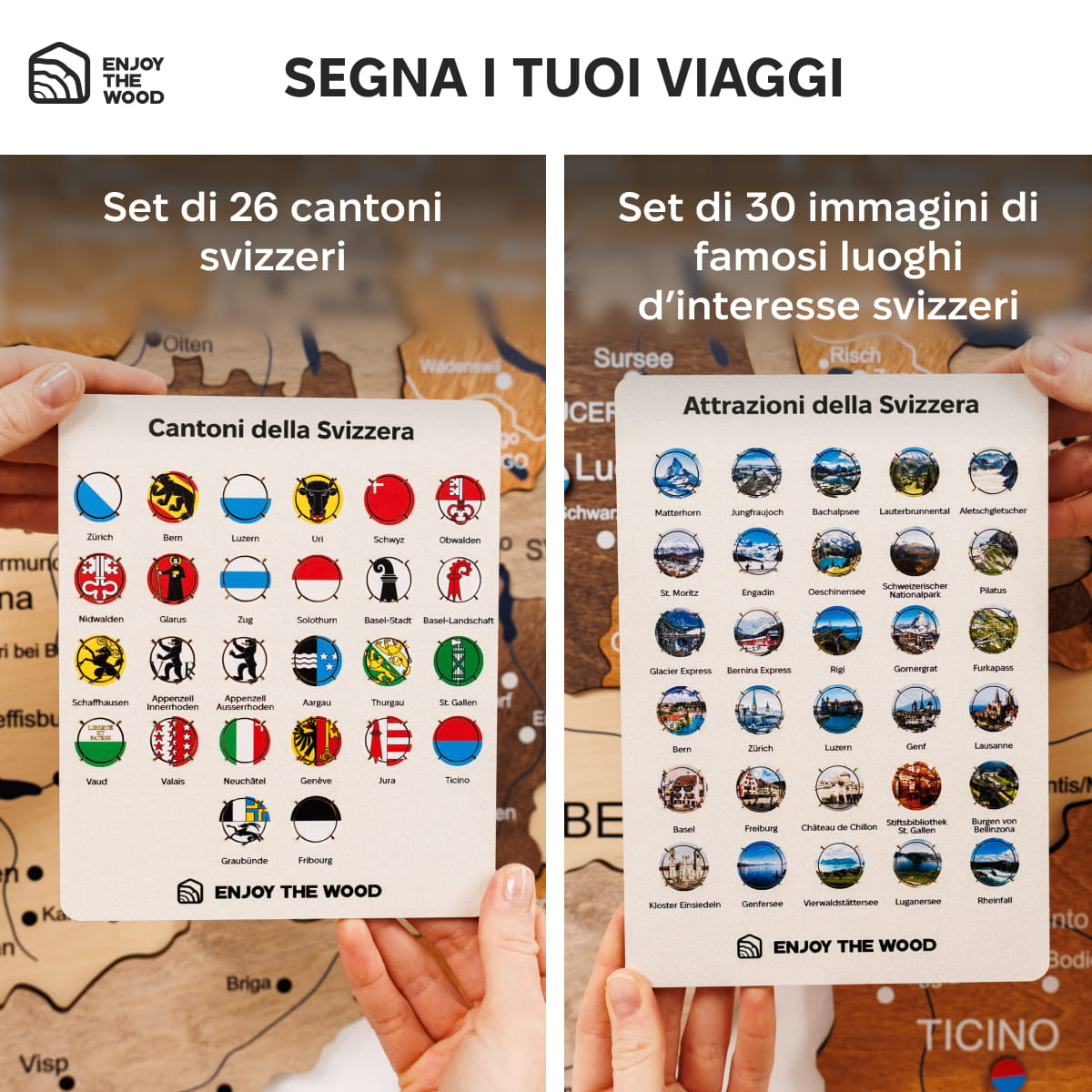 Mappa della Svizzera – Multicolor