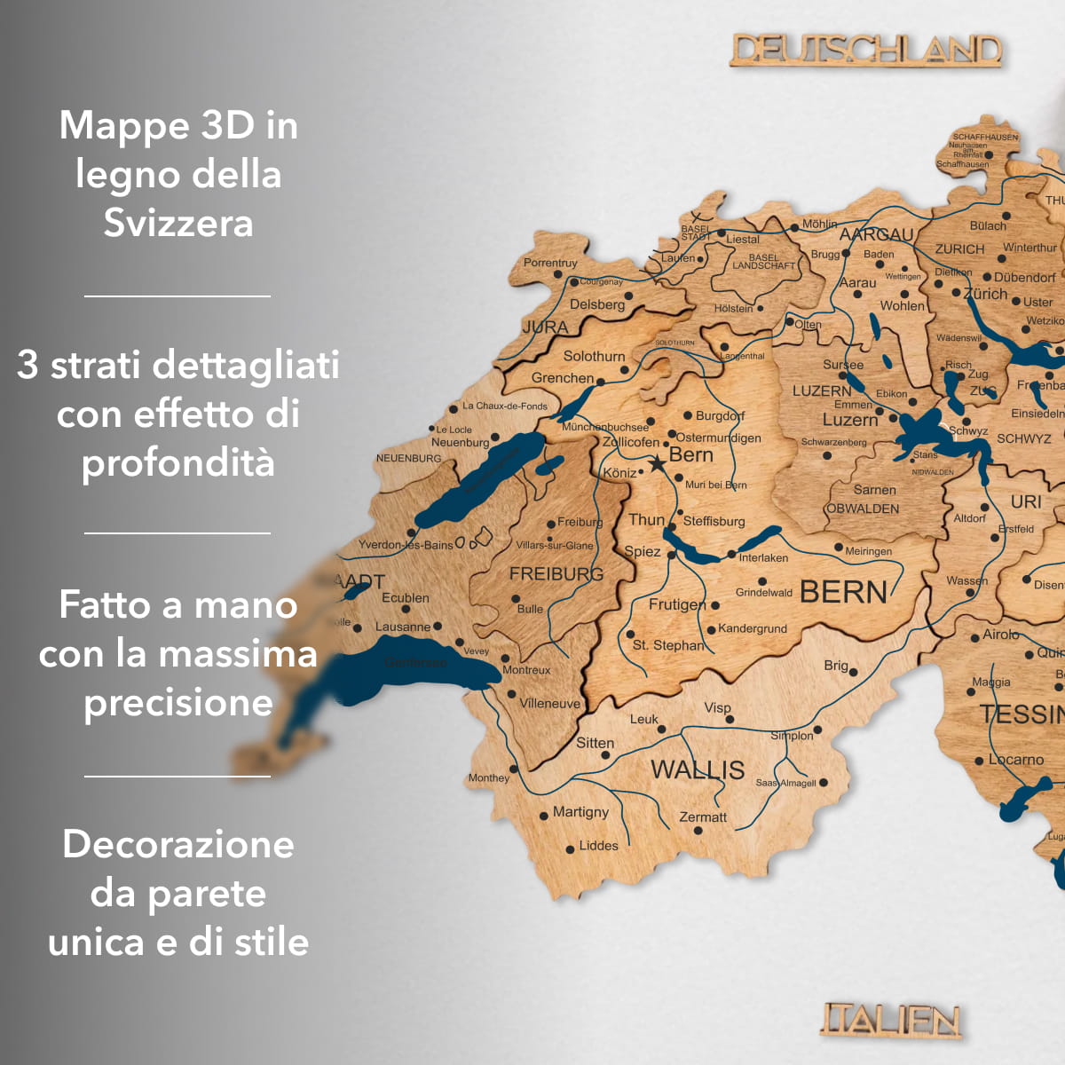 Mappa della Svizzera – Gold