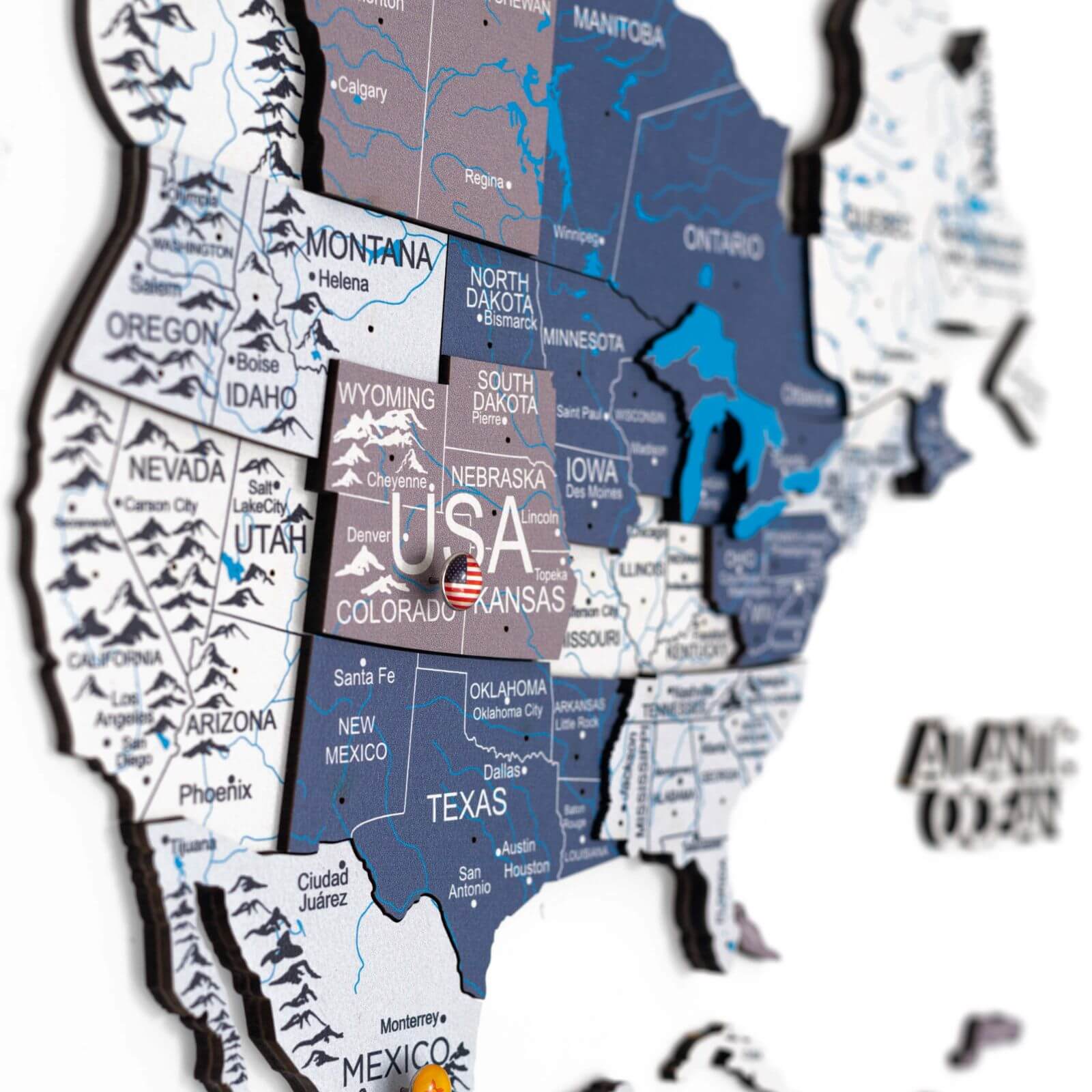 Mappa del Mondo 3D in Legno Cruise