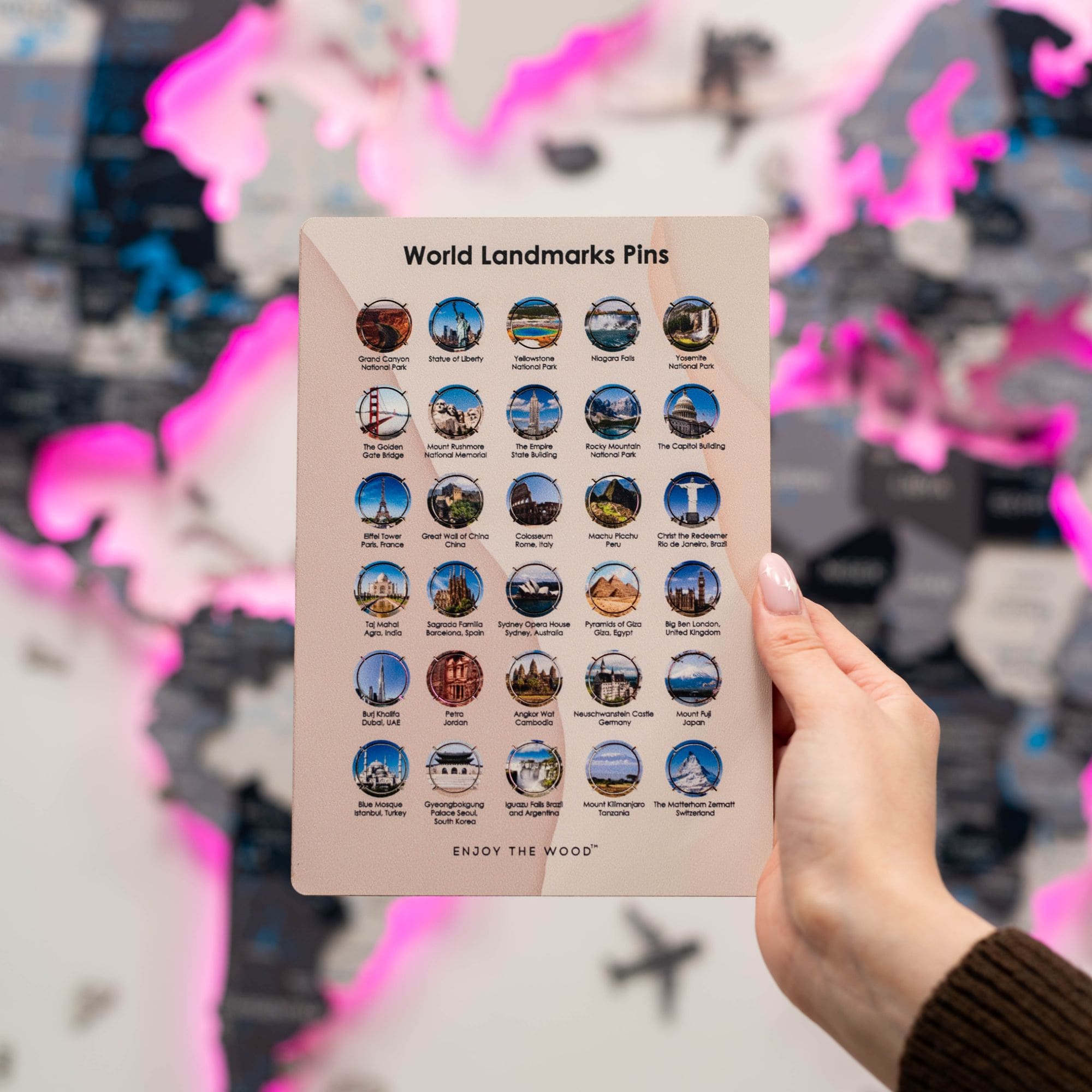 Spille in Legno con Monumenti del Mondo