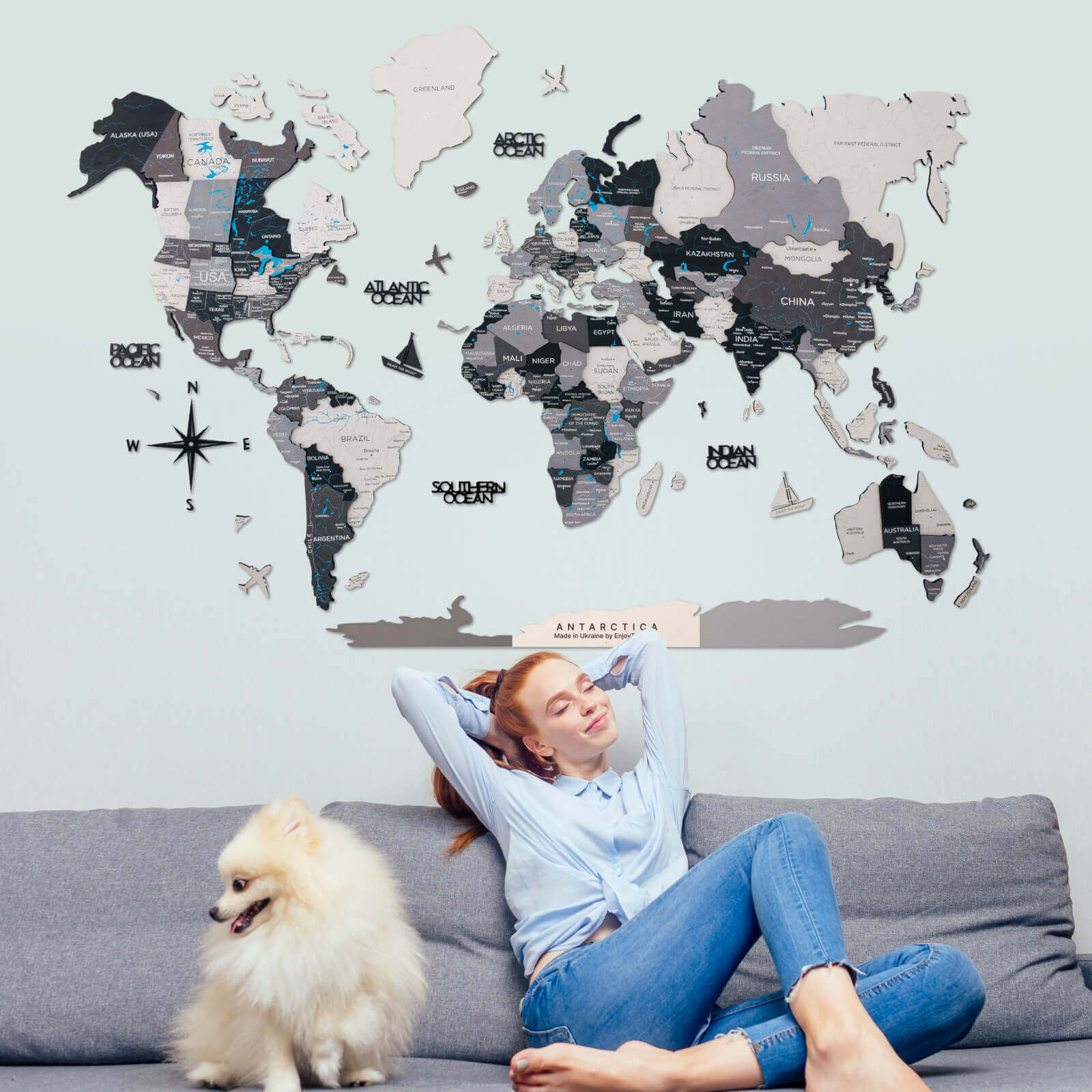 Antartide per Mappe a Colori