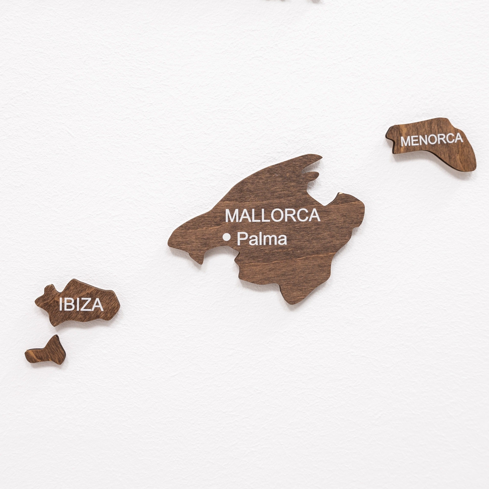 Mappa della Spagna in legno Dark Walnut