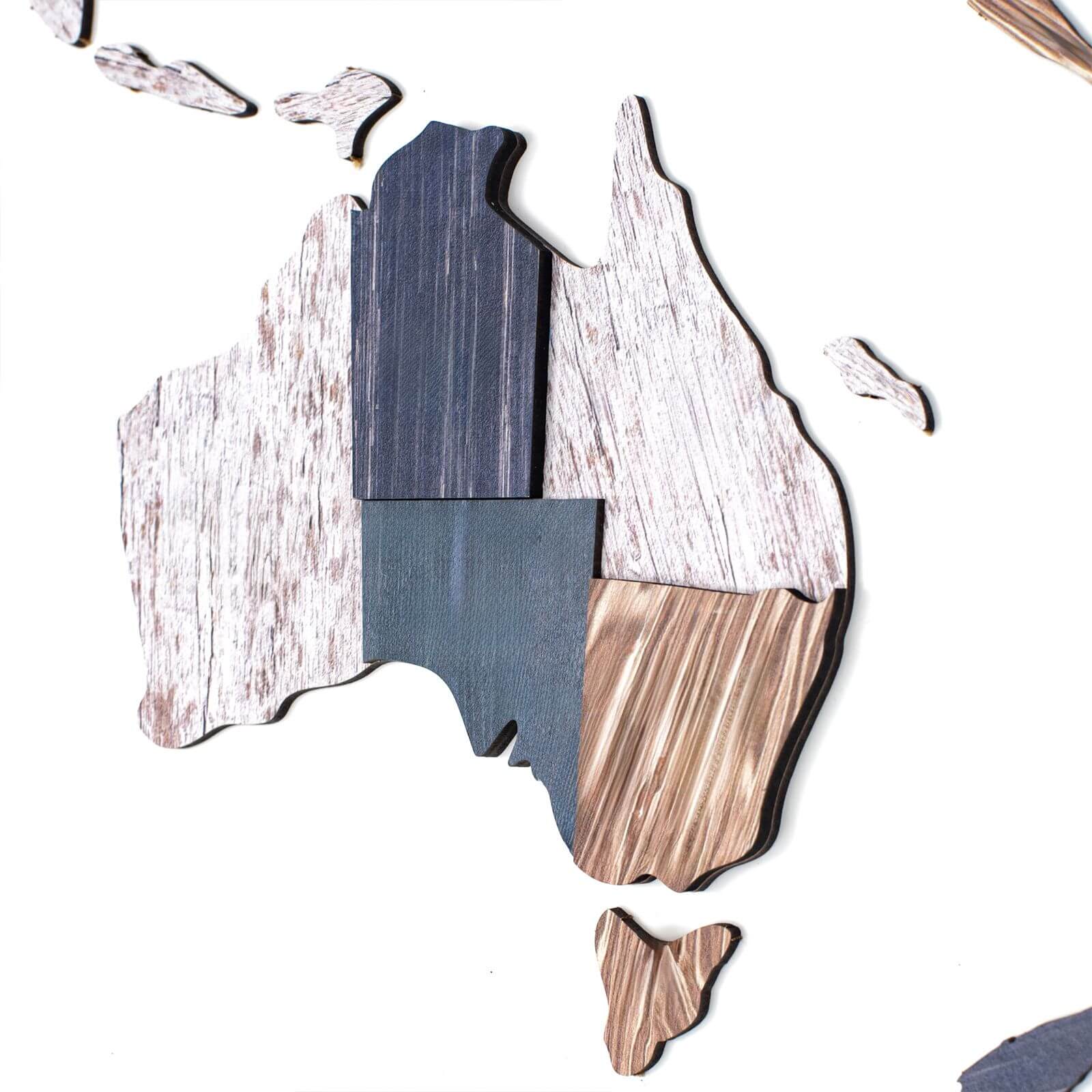 Mappa del mondo 3D in legno Mystery multicolore