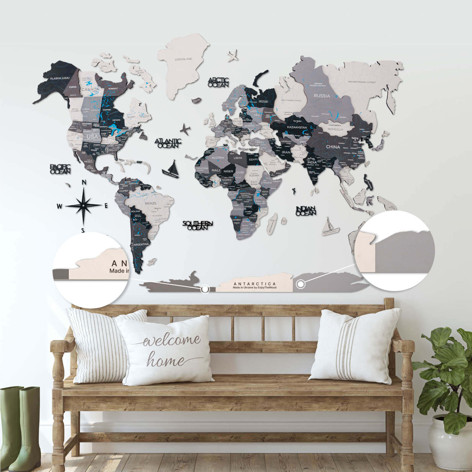 Antartide per Mappe a Colori