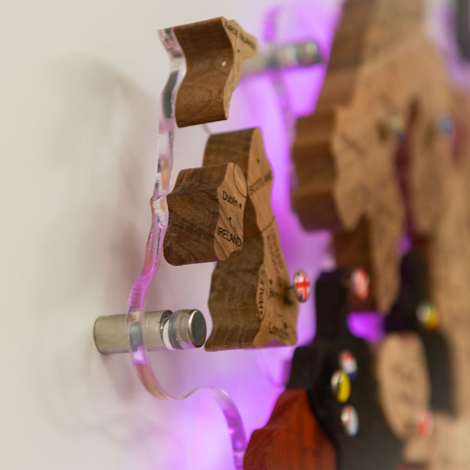 Mappa del Mondo 3D in Legno Massello