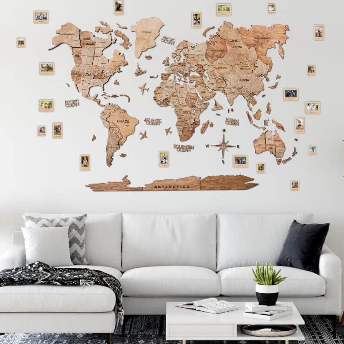 Set di 9 Cornici Portafoto in Legno 3.0