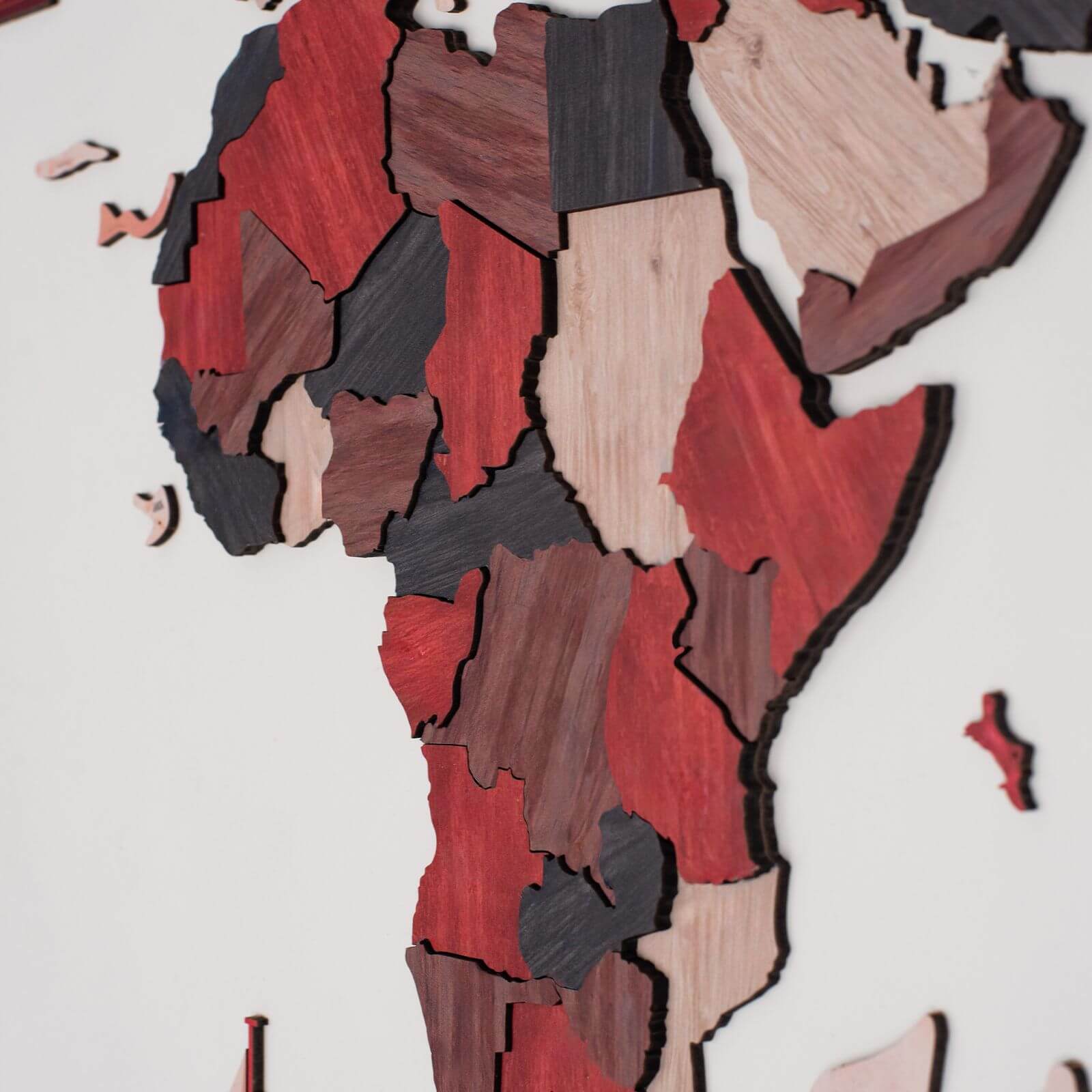 Mappa del Mondo in Legno 3D Cliff: