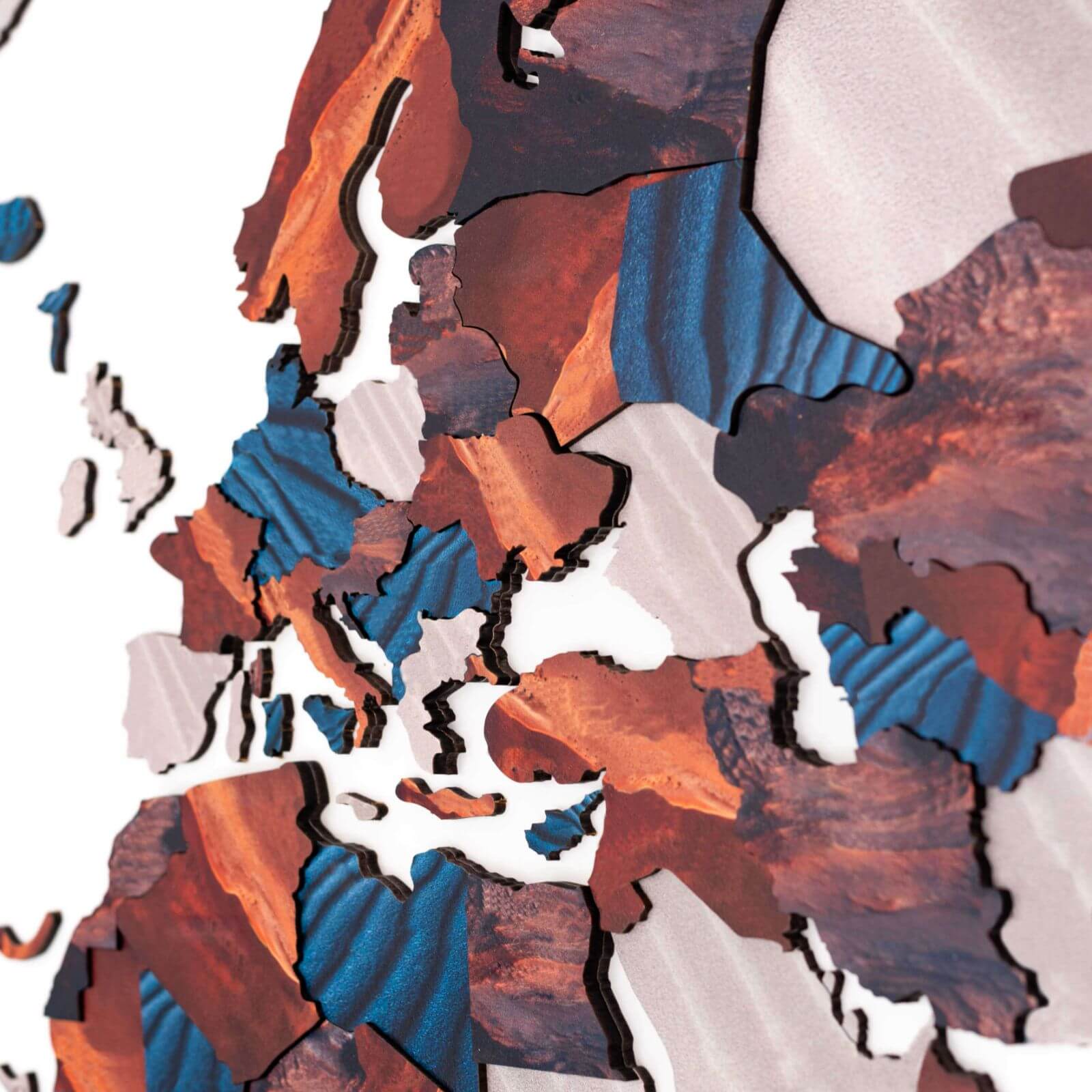Mappa del Mondo 3D in Legno – Dune