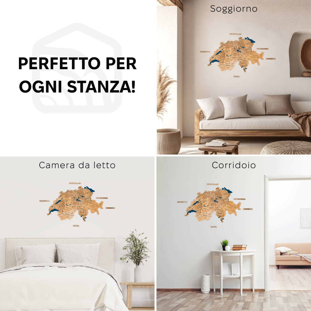 Mappa della Svizzera – Gold