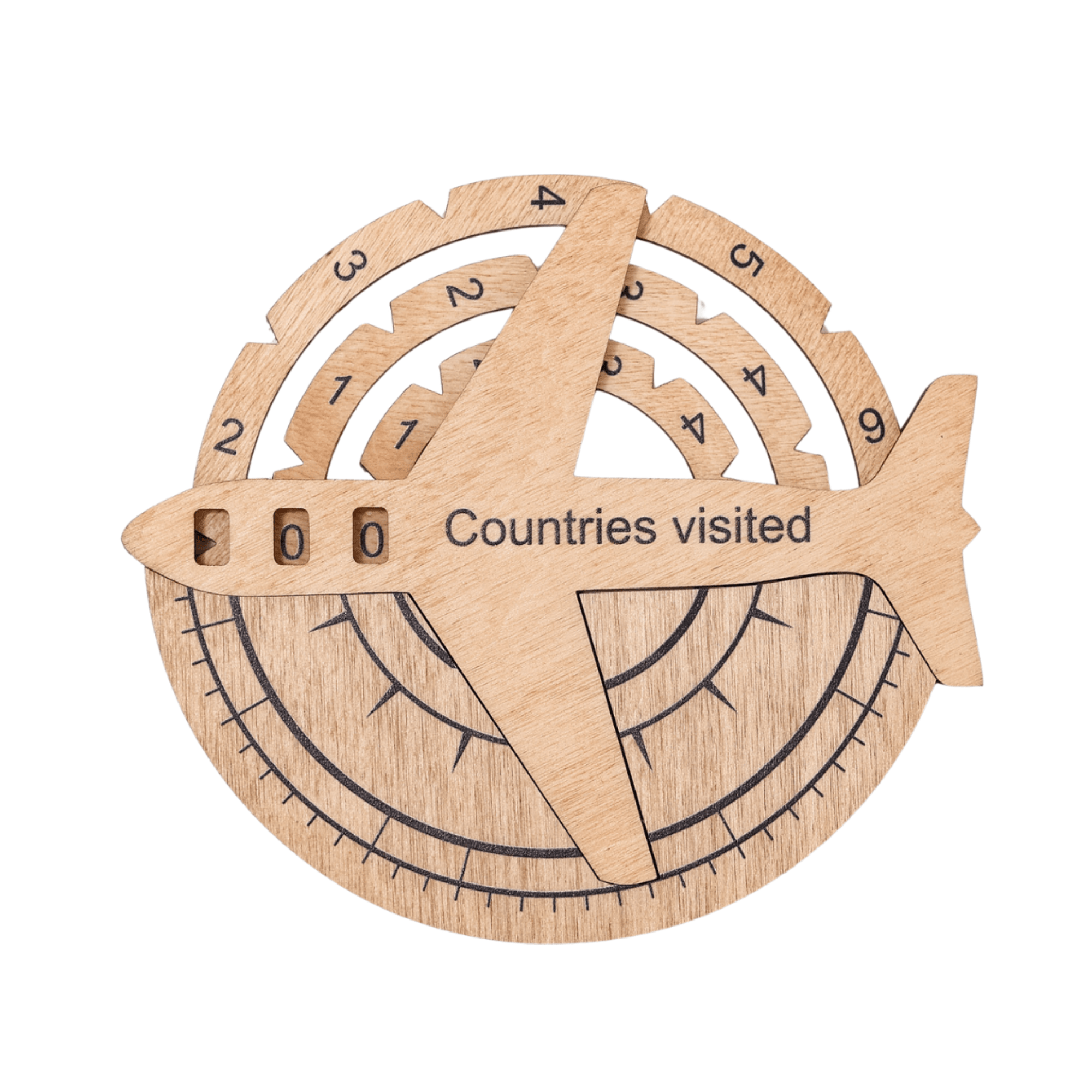 Mappa del Mondo in Legno 3D – Travel Tracker Gold