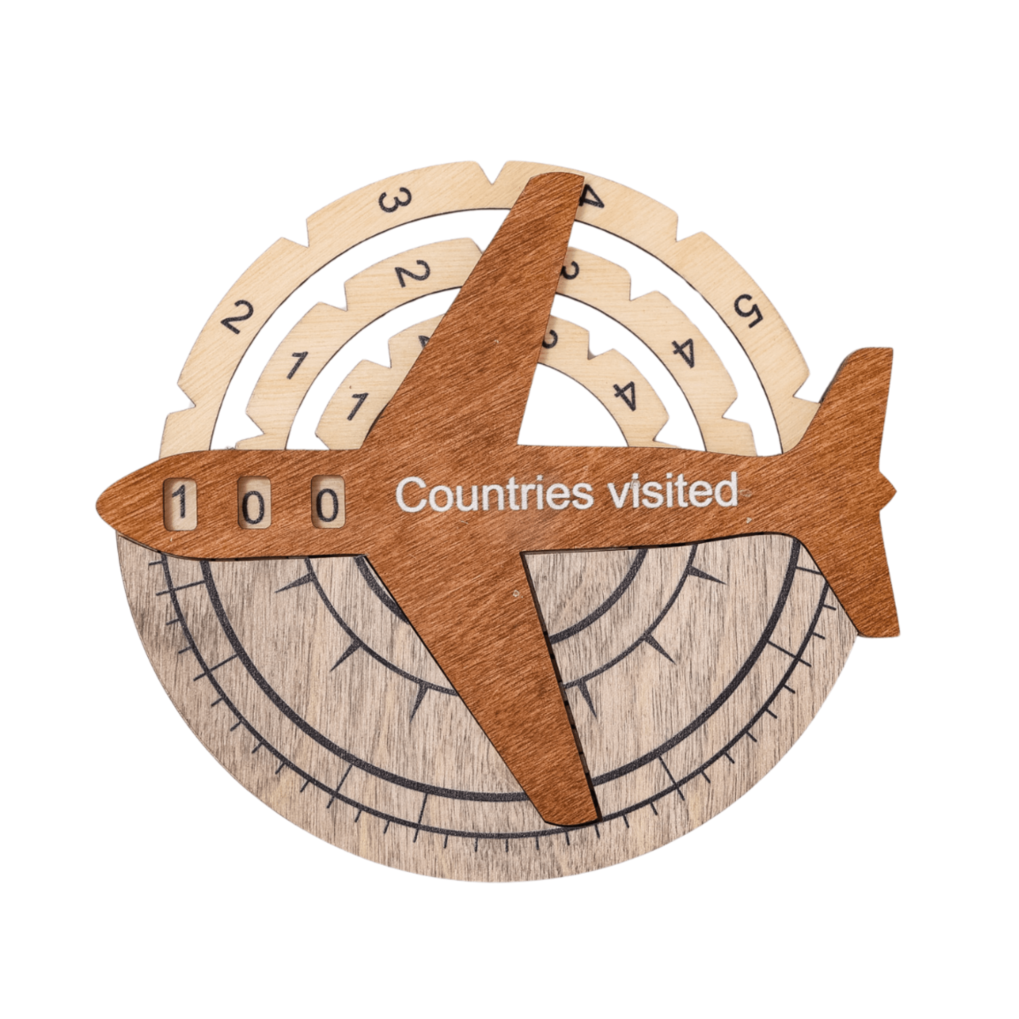 Mappa del Mondo in Legno 3D – Travel Tracker Multicolor