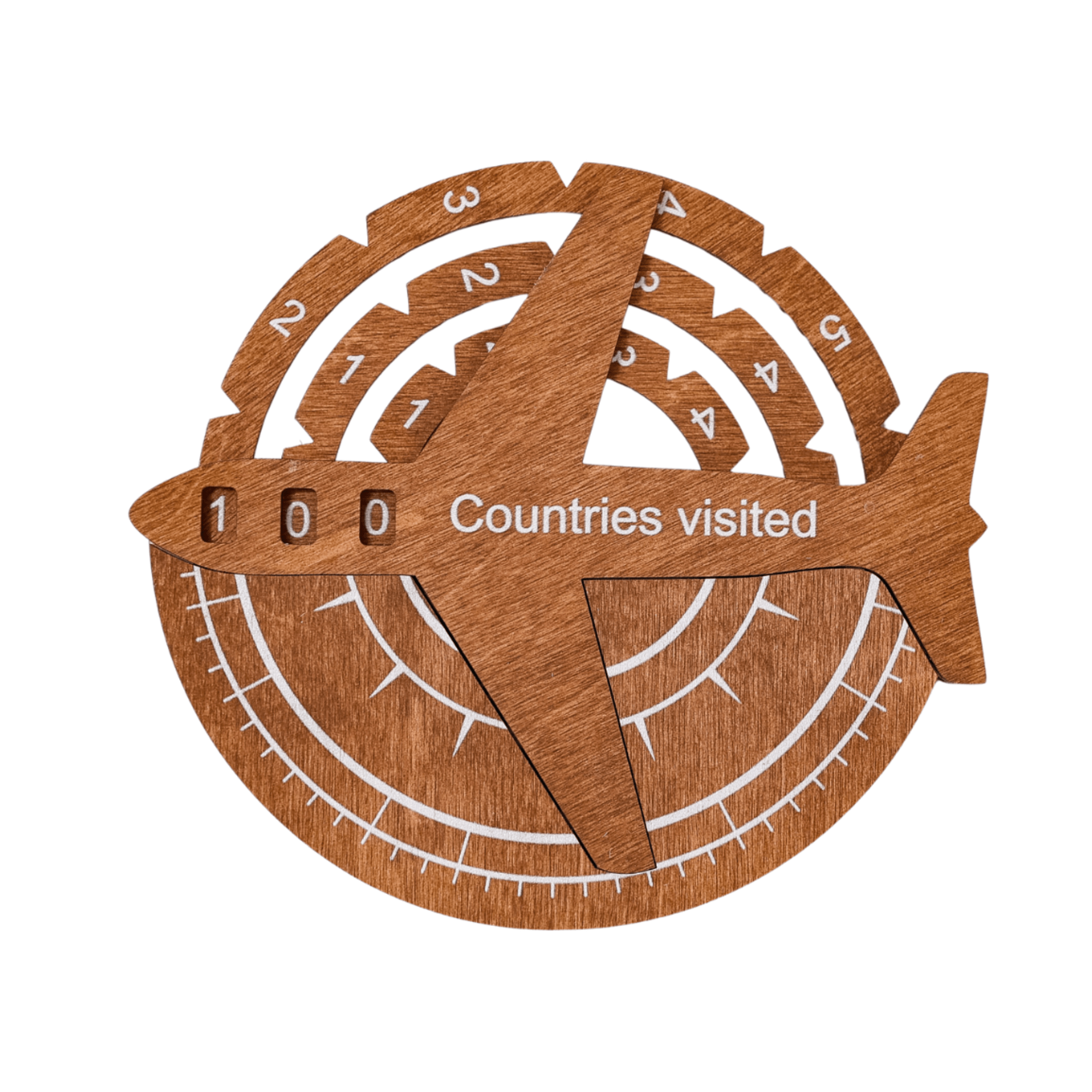 Mappa del Mondo in Legno 3D – Travel Tracker Rovere