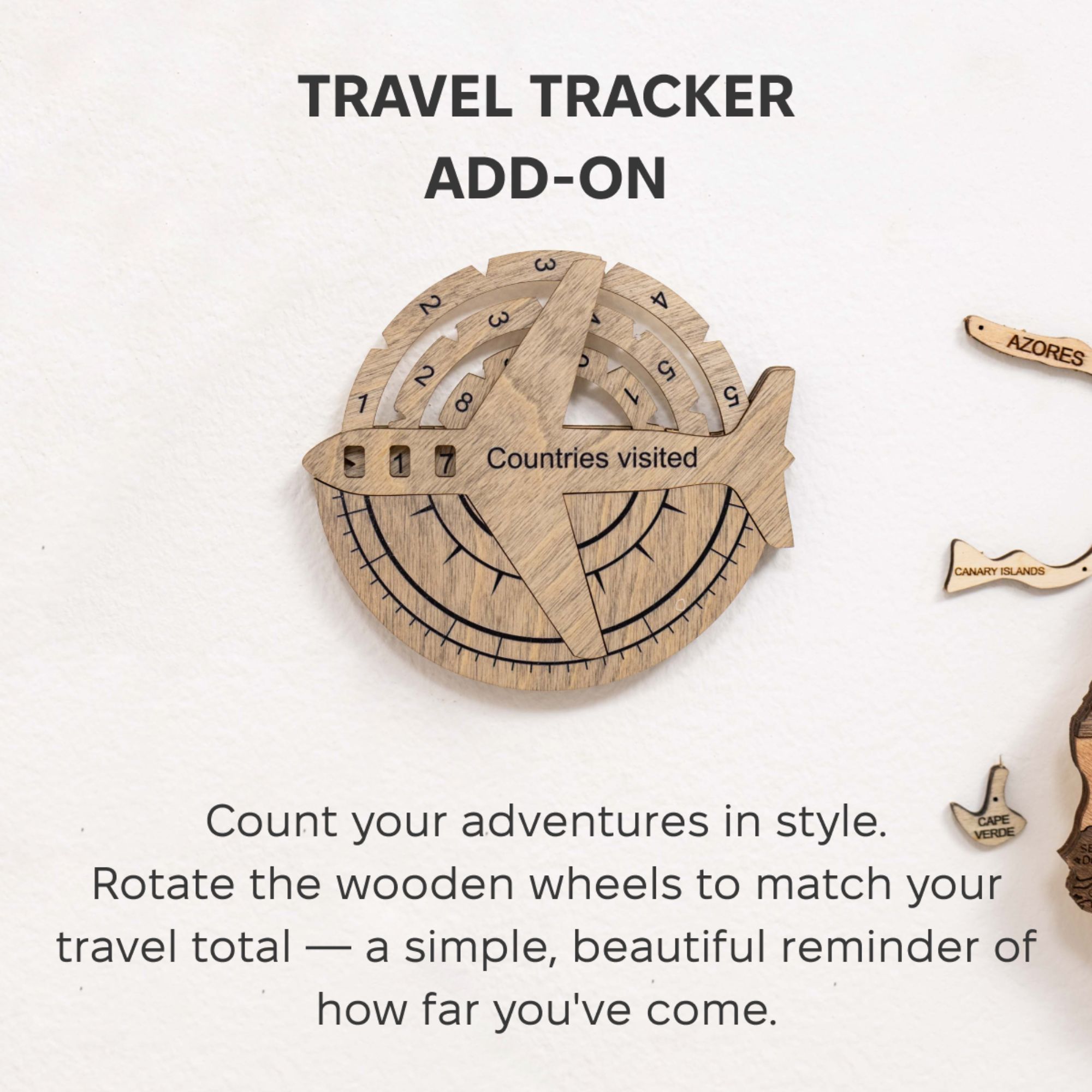 Mappa del Mondo in Legno 3D – Travel Tracker Terra