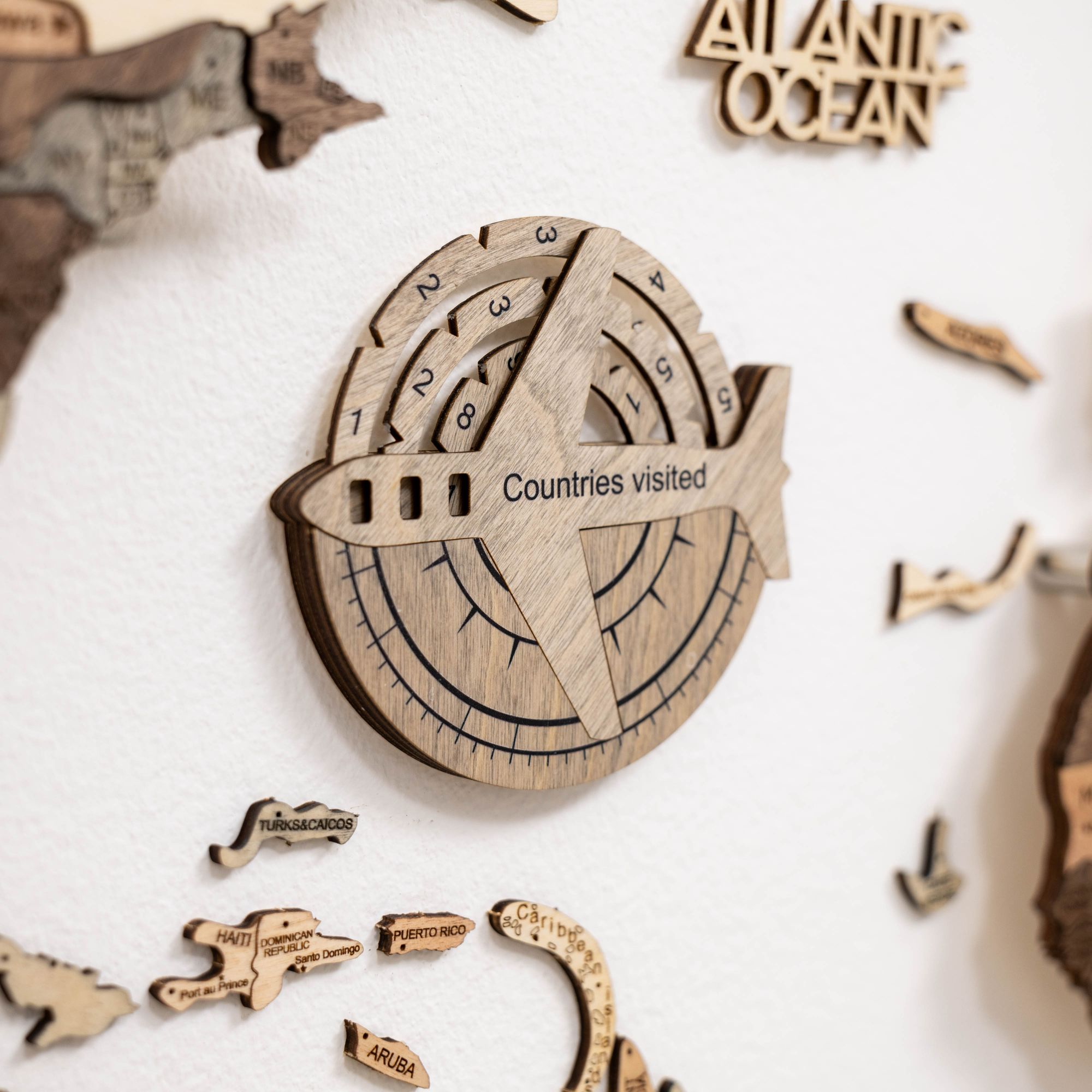 Travel Tracker – Mappa del Mondo 3D in Legno