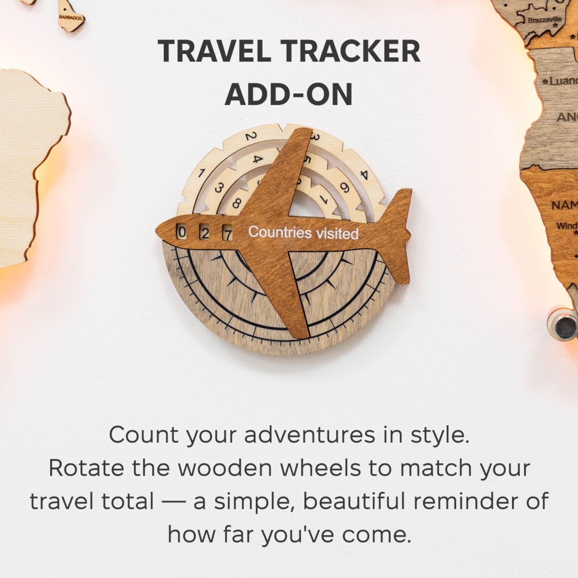 Travel Tracker – Mappa del Mondo 3D in Legno