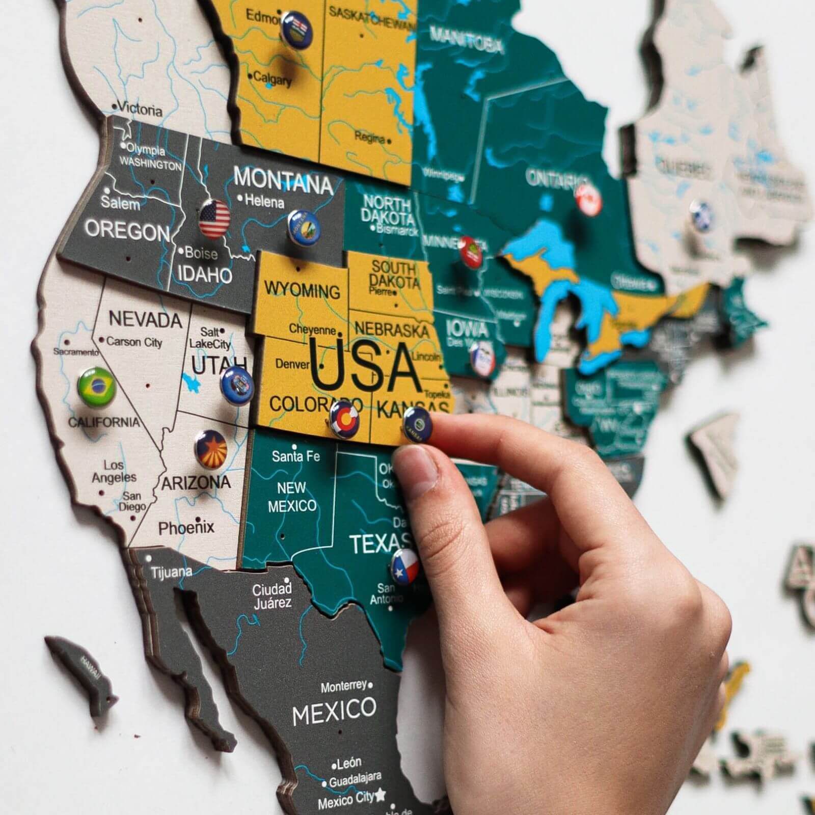 map of the world in color